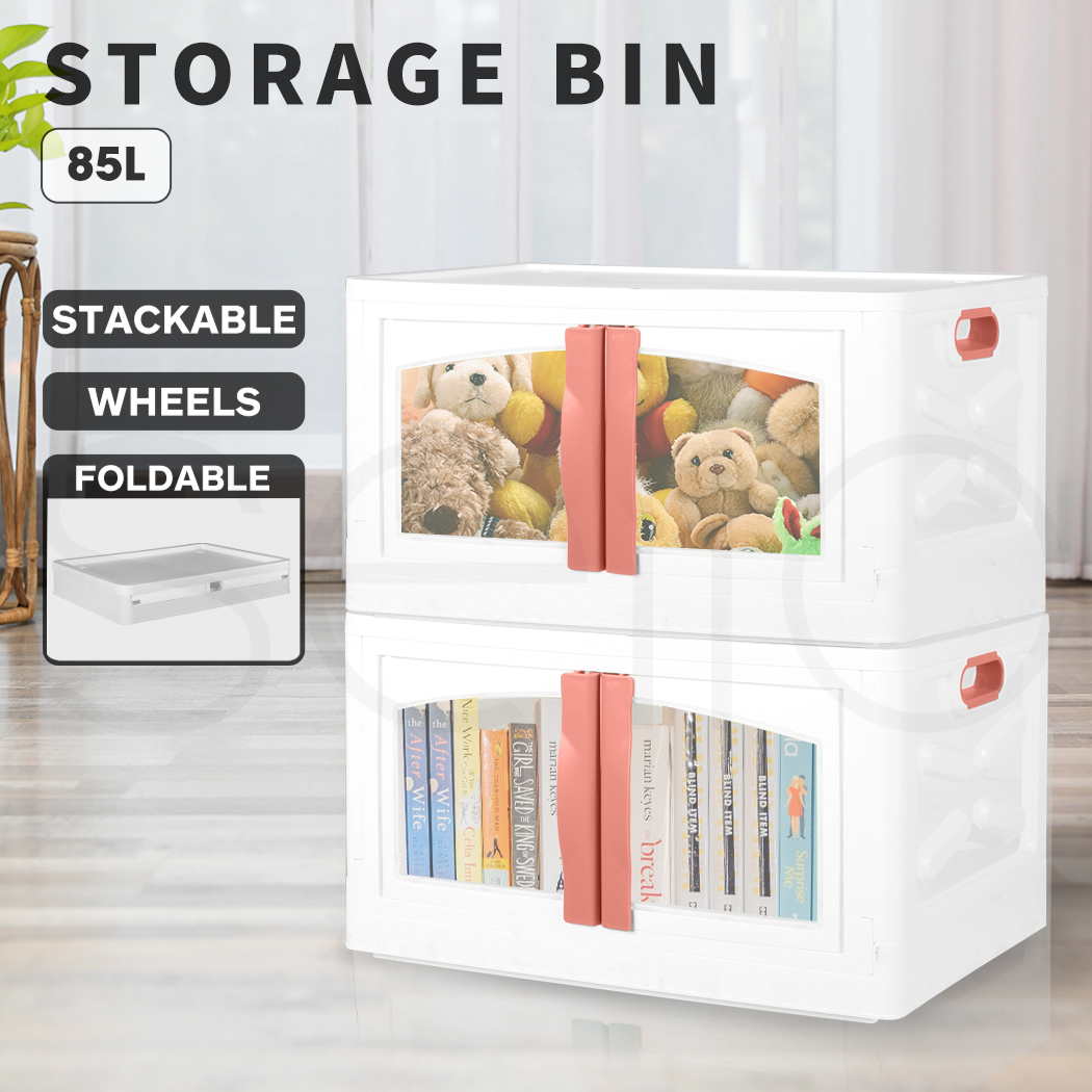 Storage Containers Box Stackable Toy Food Organiser Large Foldable Lid 45/85L - Picture 86 of 95