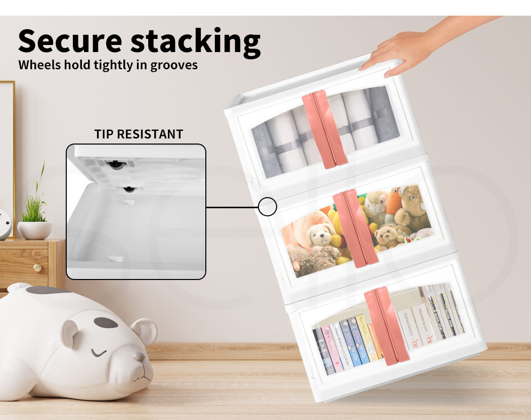 Storage Containers Box Stackable Toy Food Organiser Large Foldable Lid 45/85L - Picture 91 of 95