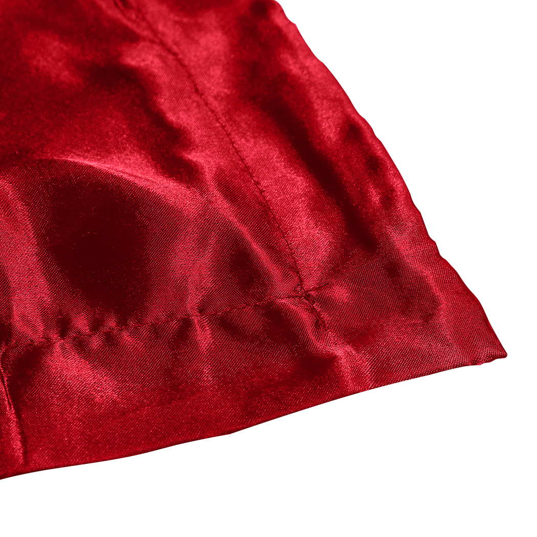 DreamZ Silk Satin Quilt Duvet Cover Set in Single Size in Burgundy Colour
