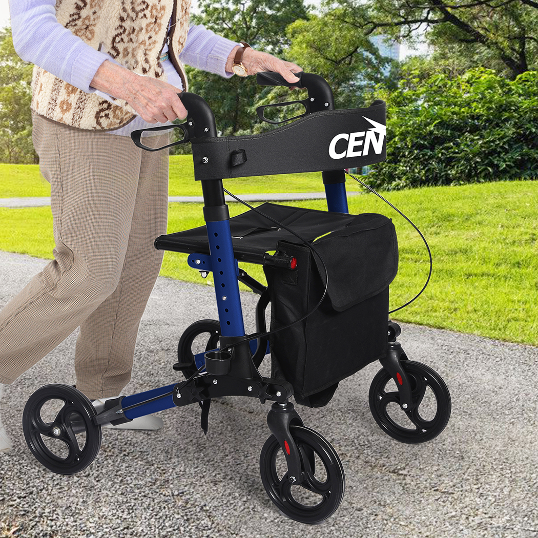 Centra Rollator Walker Foldable Walker Mobility Aid Outdoor Aluminum With Seat