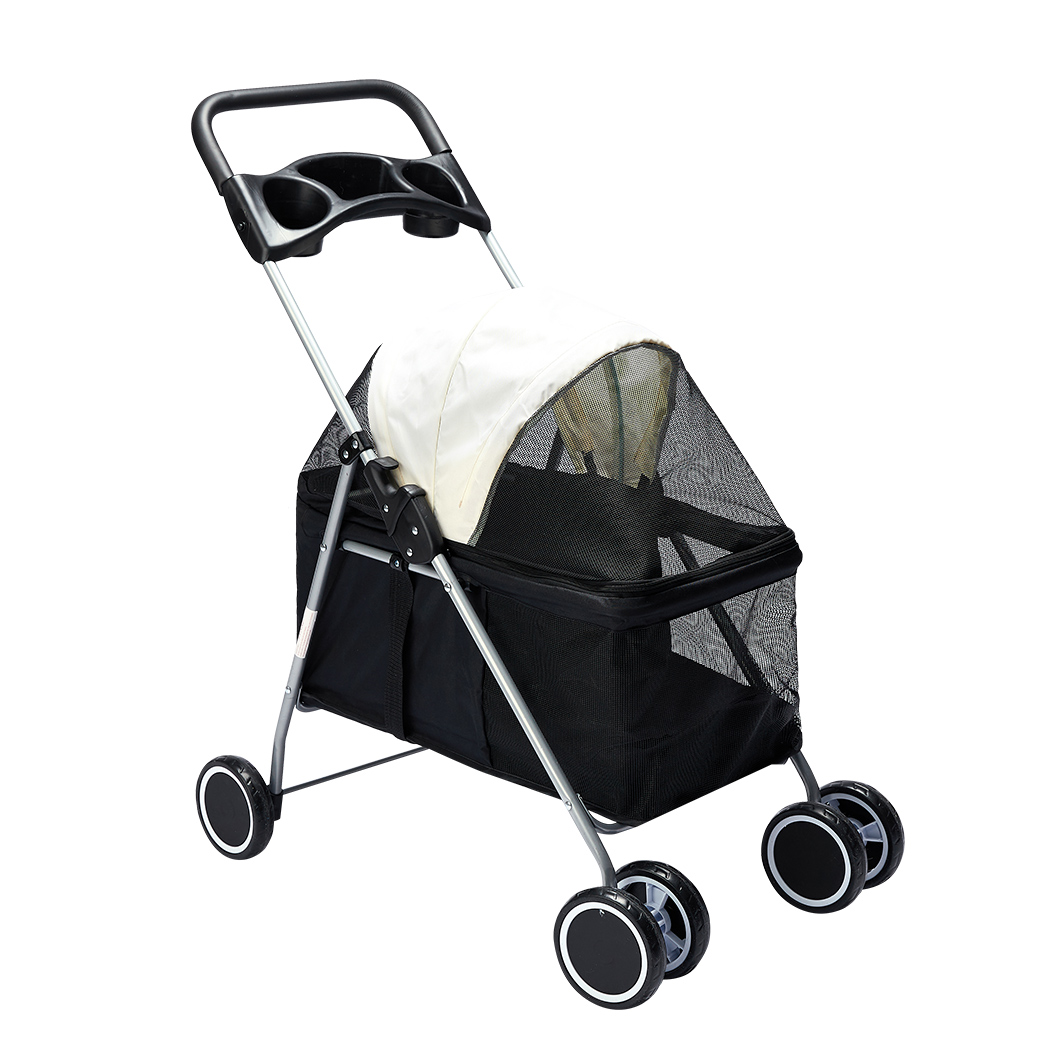 TopSellers-Pet Stroller Large Carrier - Easy Fold  15kg Capacity  Shock Absorption