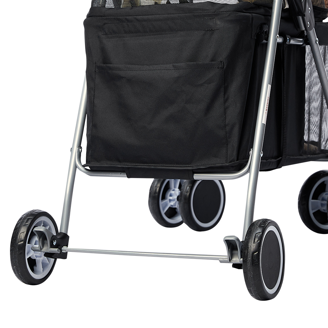 PaWz Large Pet Stroller Dog Cat Carrier Travel Pushchair Foldable Pram 4 Wheels