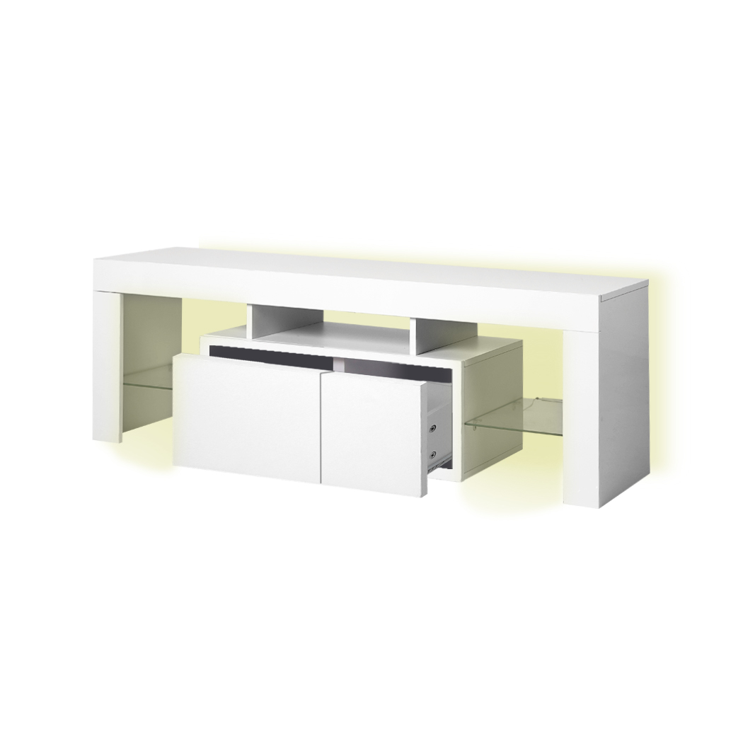 Levede TV Cabinet Entertainment Unit Stand RGB LED Furniture Wooden Shelf 160cm