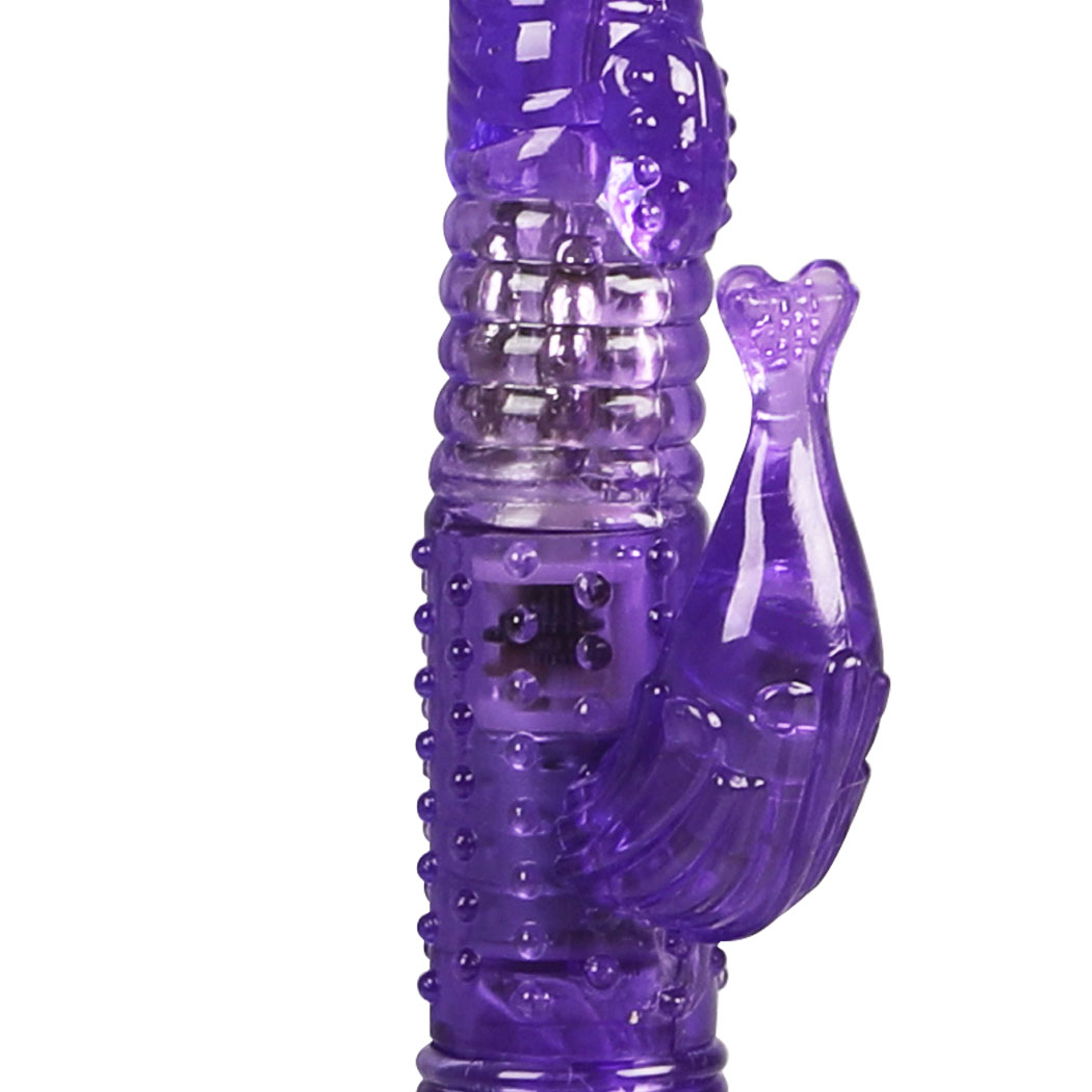 Urway Rabbit Vibrator Multi Speed Rotating Dildo Anal Clit Adult Sex Toy Purple