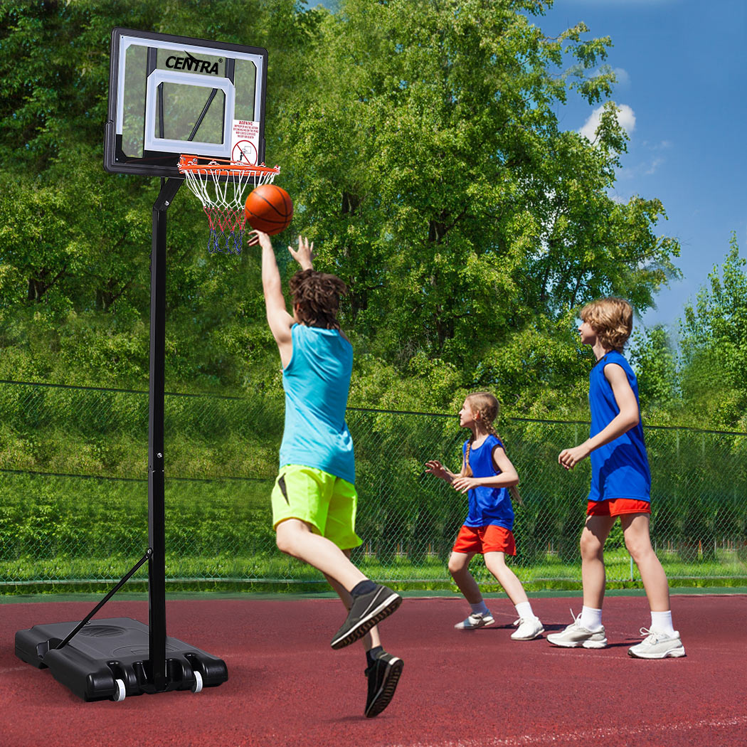 Centra Basketball Hoop Stand Kid Rim Ring System Large Backboard Net Adjustable