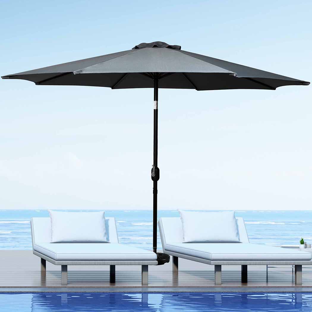 Mountview Umbrella Outdoor Umbrellas Garden Patio Tilt Parasol Beach Canopy 2.7m