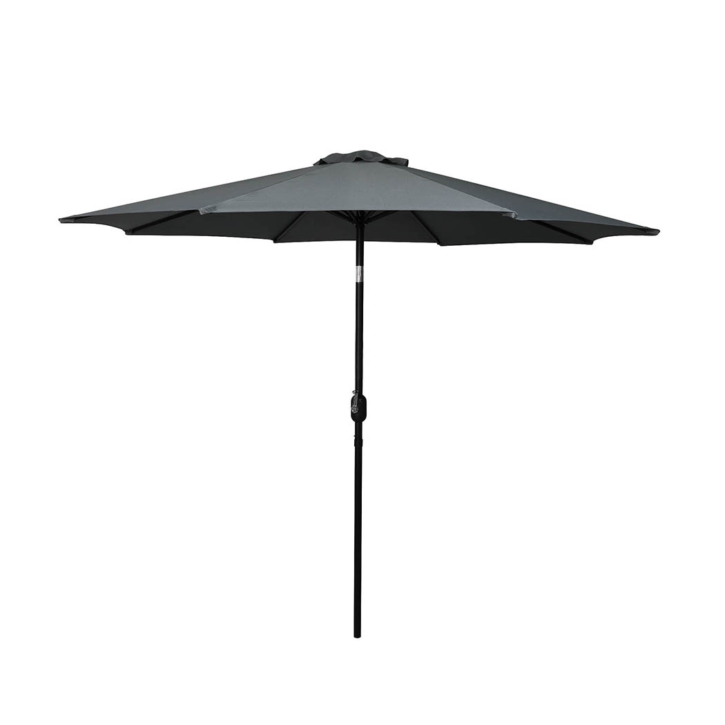 TopSellers-Outdoor Umbrella Grey - 2.7m Waterproof UV Resistant Shade