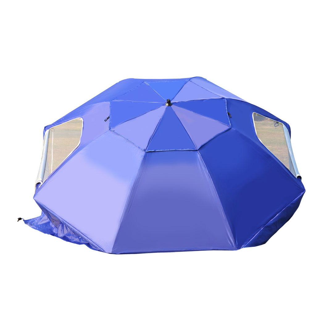 Mountview Beach Umbrella Outdoor Umbrellas Garden Sun Shade Shelter 2.13M Blue