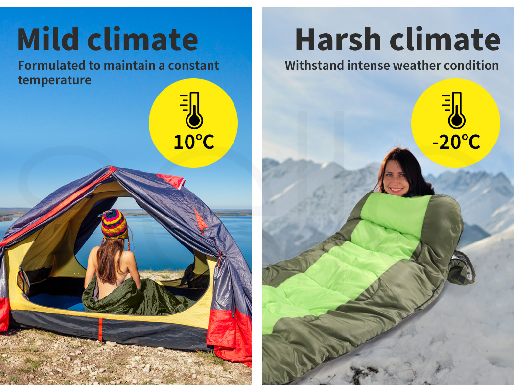 Mountview Sleeping Bag Single Double Bags Outdoor Camping Hiking Thermal Winter - Picture 88 of 179