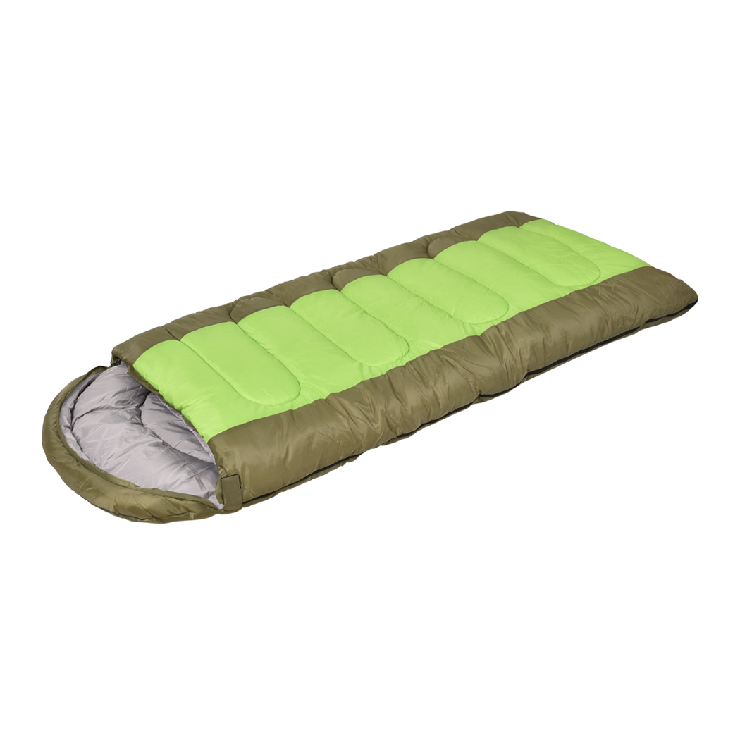 TopSellers-Lightweight Green Sleeping Bag - Warm Insulation for Camping