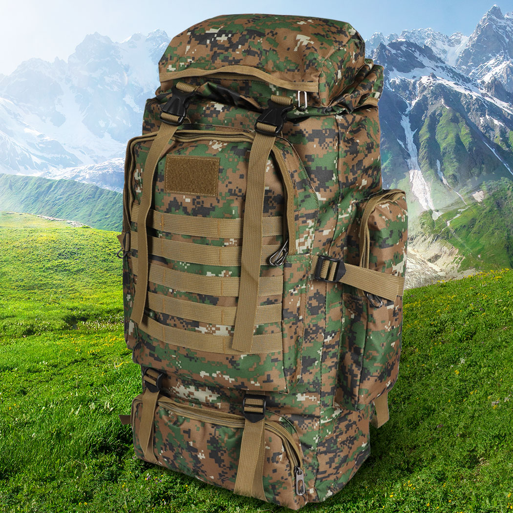 Slimbridge 80L Military Tactical Backpack Hiking Camping Rucksack Outdoor Army