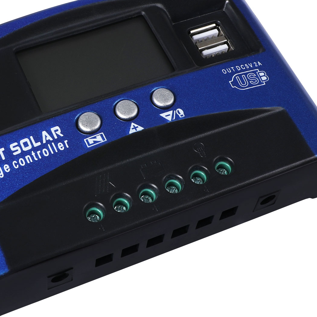 100A Solar Charge Controller 12V 24V Regulator Auto Dual USB Mppt Battery