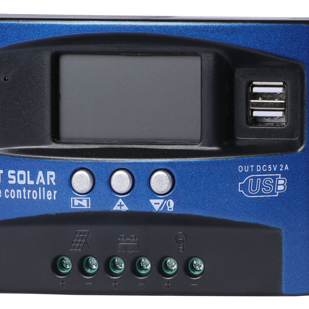 50A Solar Charge Controller 12V 24V Regulator Auto Dual USB Mppt Battery