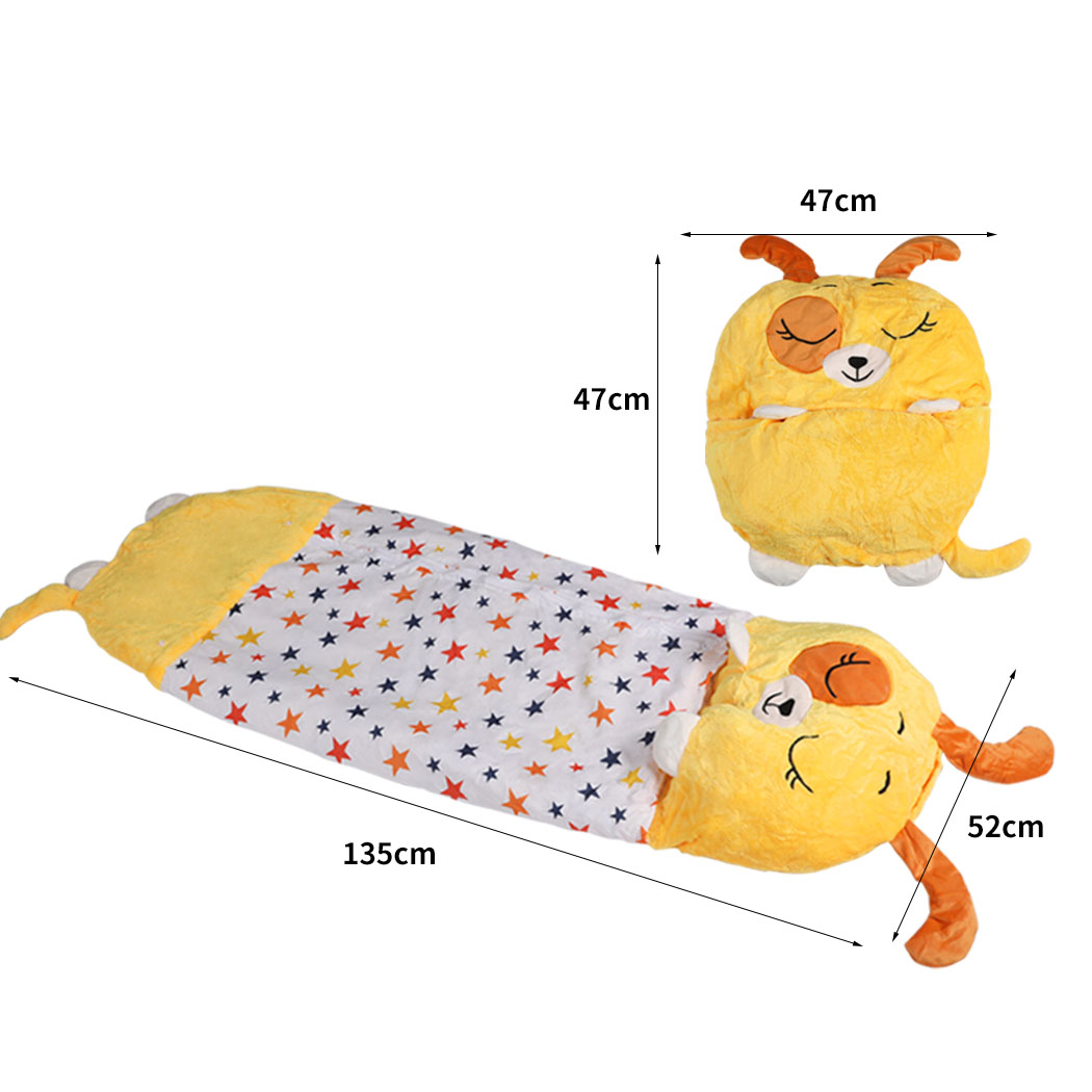 Mountview Sleeping Bag Child Pillow Kids Bags Happy Nappers Gift Toy Dog 135cm S