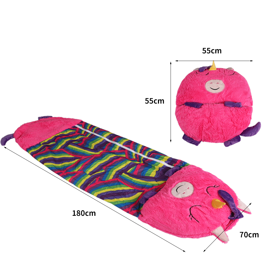 Mountview Sleeping Bag Child Pillow Kids Bags Happy Nappers Gift Unicorn 180cm L