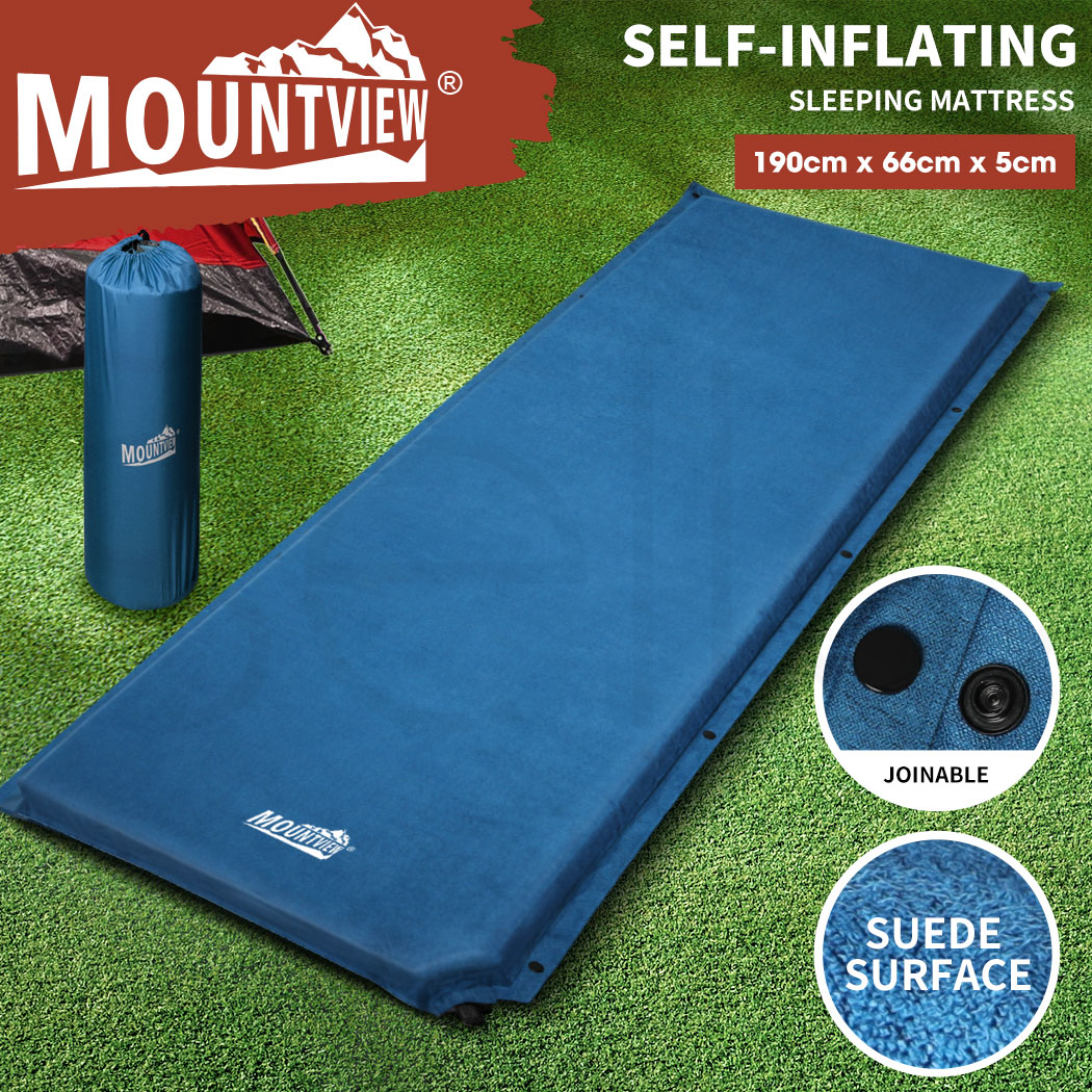 Mountview Self Inflating Mattress Sleeping Camping Mat Air Bed Single