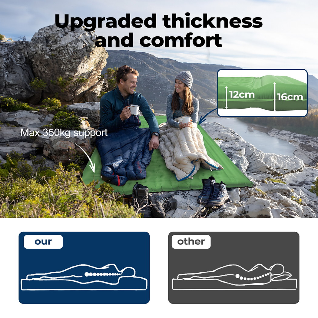 Mountview Self Inflating Mattress Sleeping Pad Camping Air Bed Mat Pillow Bag - Picture 16 of 36