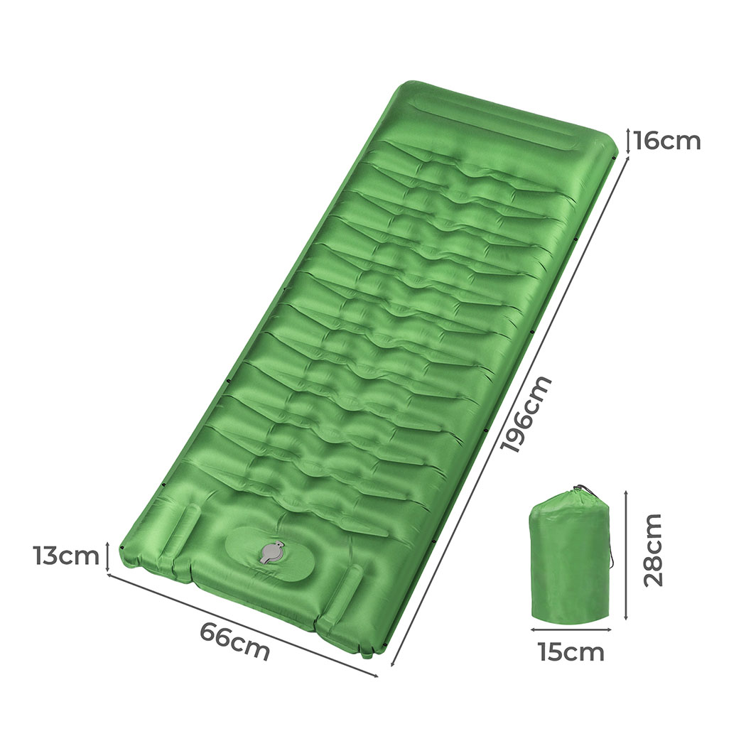 Mountview Self Inflating Mattress Sleeping Pad Camping Air Bed Mat Pillow Bag - Picture 35 of 36