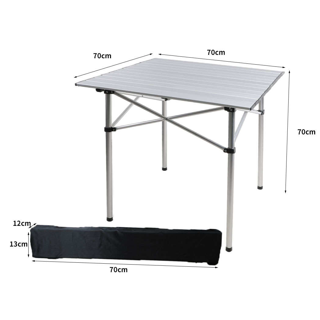 Levede Roll Up Camping Table Folding Portable Aluminium Outdoor BBQ Desk Picnic