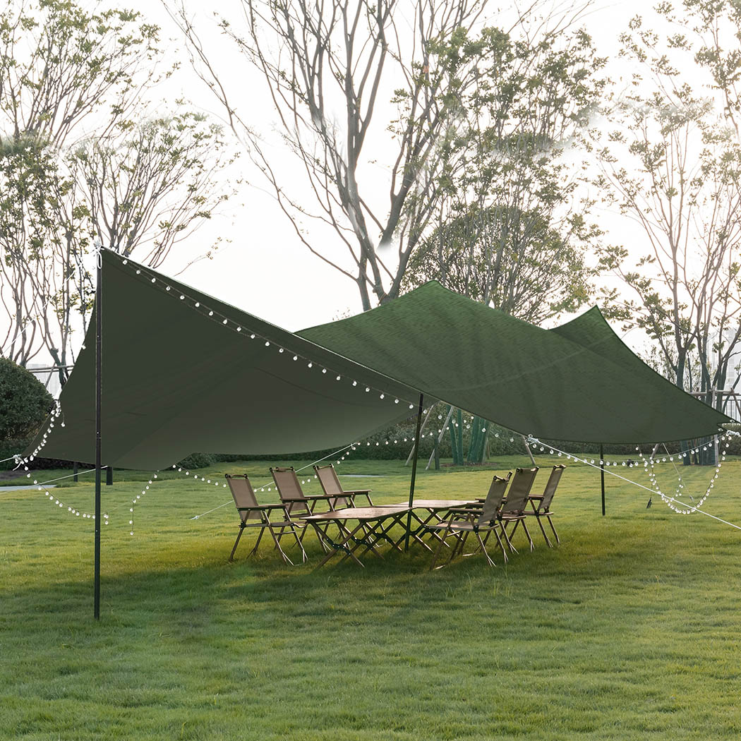 Manan Army Tarp Heavy Duty 400GSM Tarpaulin Canvas Cover Waterproof Sun Blocked - Picture 13 of 59