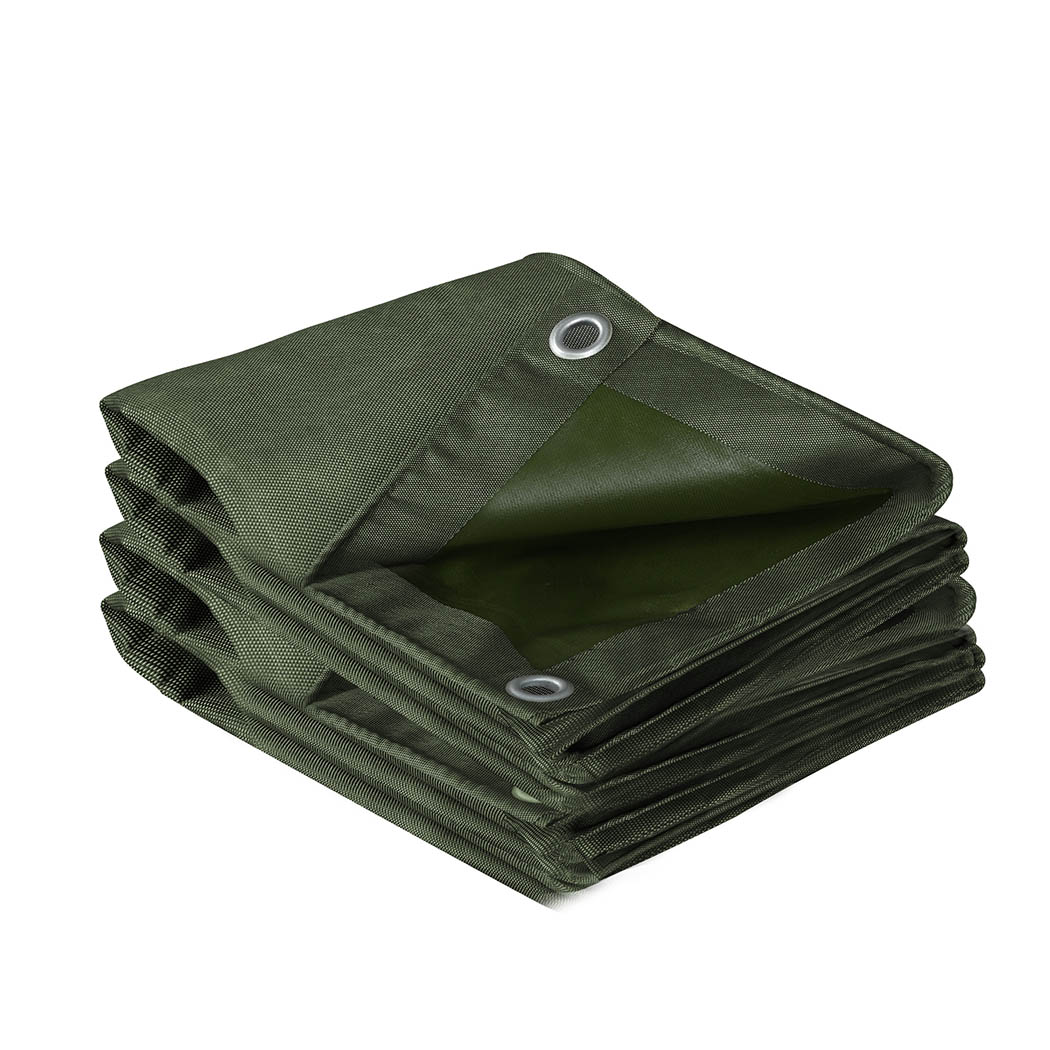 TopSellers-Heavy Duty Green Tarp - 2x2 Meter Waterproof & UV Resistant