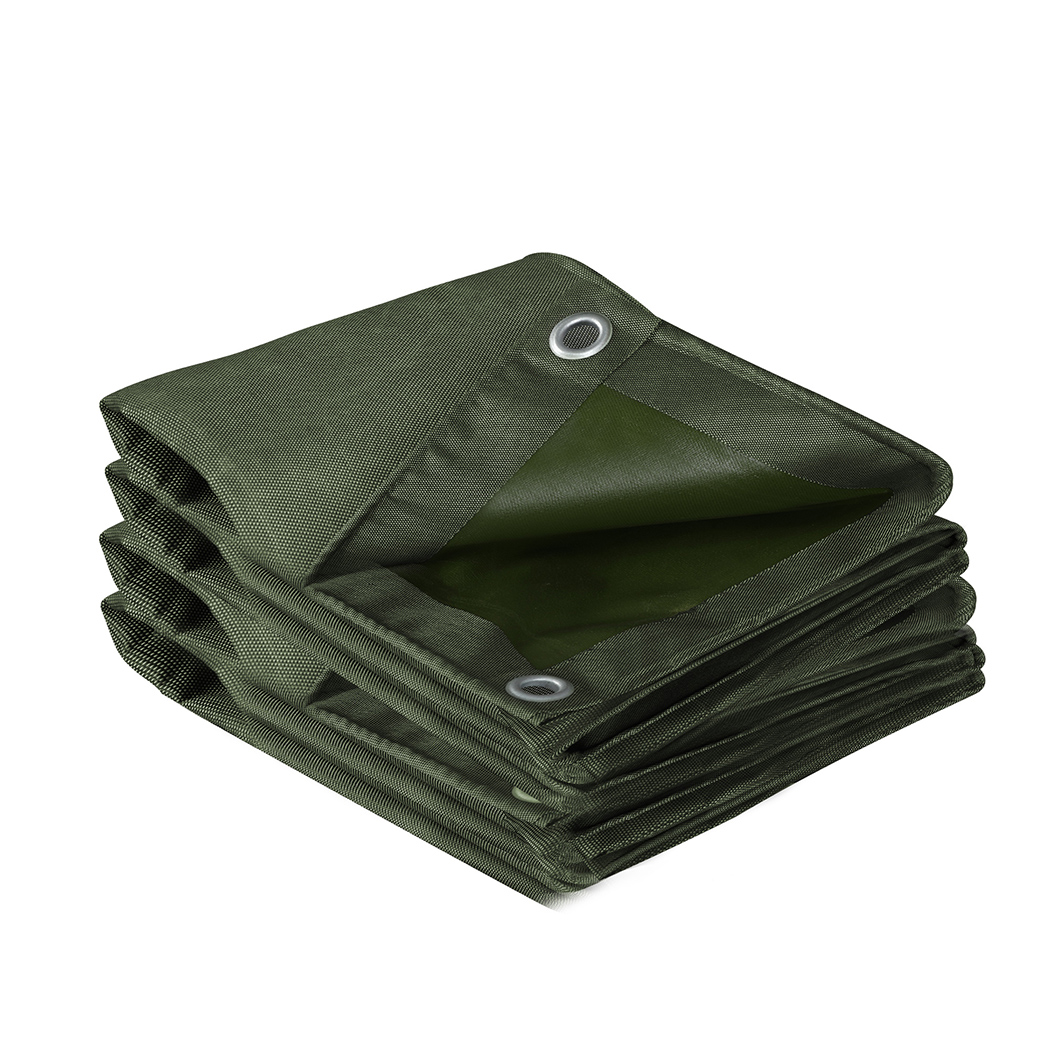 TopSellers-Heavy Duty Green Tarp - 3x3m Waterproof & UV Resistant Gear