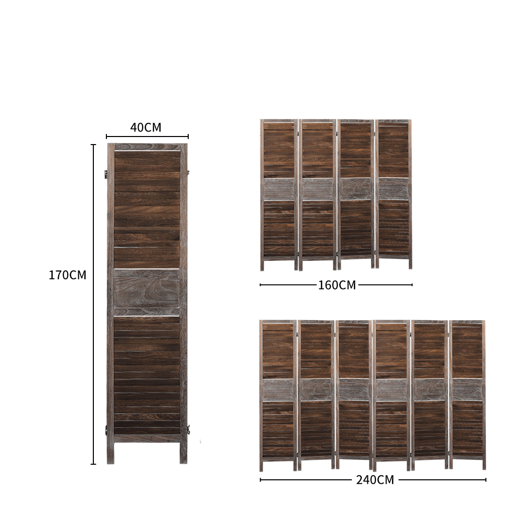 Levede Room Divider Folding Privacy 4/6 Panel Screen Wooden Partition wall Retro