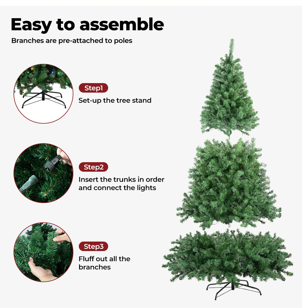 Santaco Christmas Tree 1.5M 1.8M 2.1M LED Light Slim Fibre Optic Storage Bag - Picture 85 of 235
