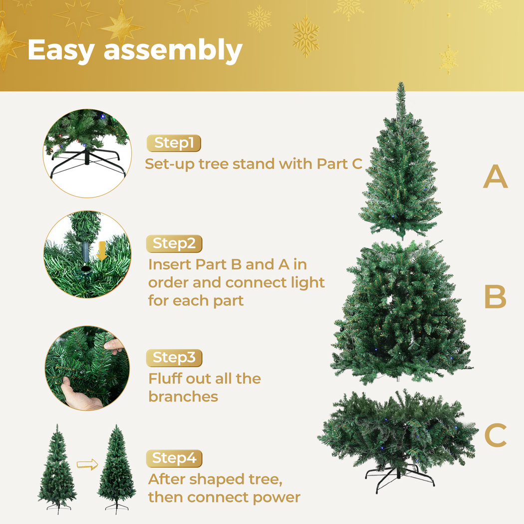 Santaco Christmas Tree 1.5M 1.8M 2.1M LED Light Slim Fibre Optic Storage Bag - Picture 160 of 235