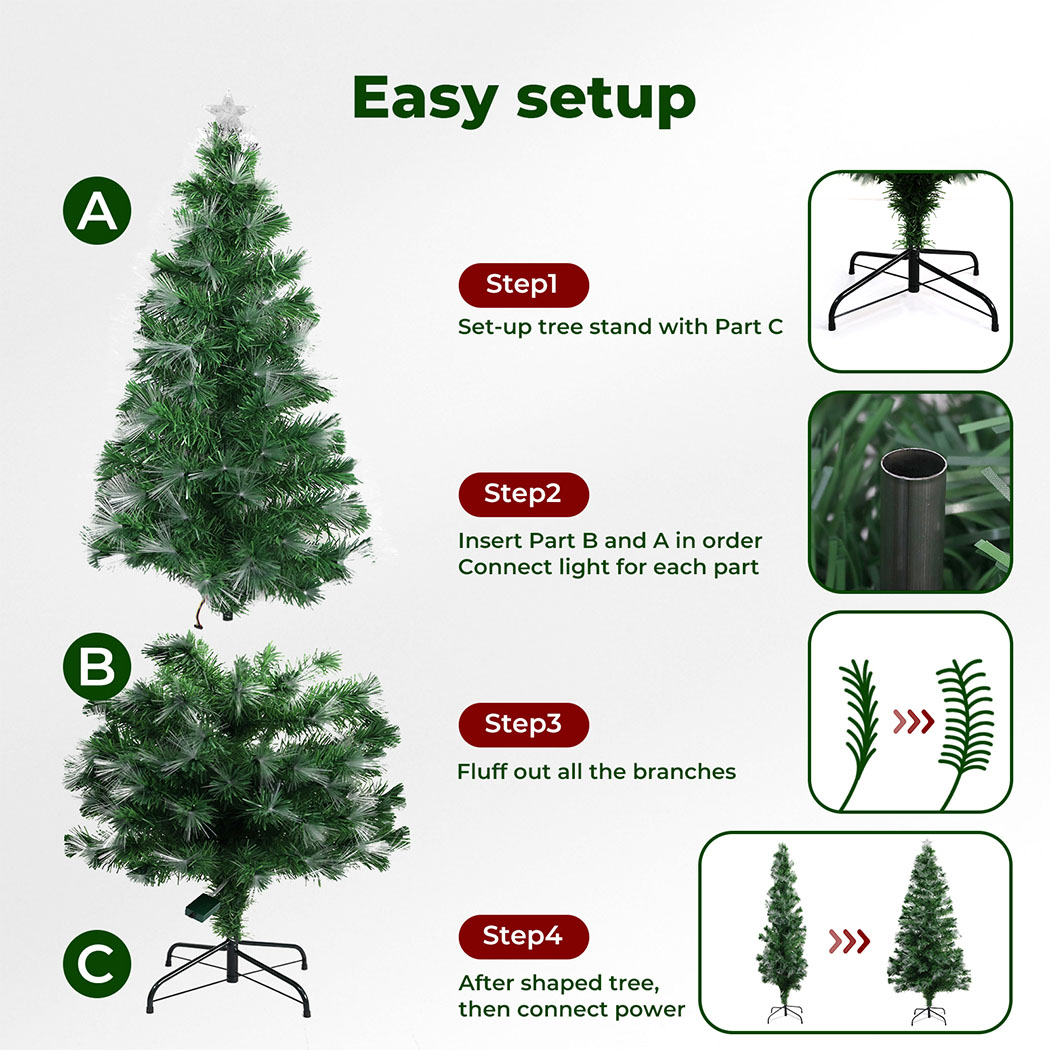 Santaco Christmas Tree 1.5M 1.8M 2.1M LED Light Slim Fibre Optic Storage Bag - Picture 116 of 235