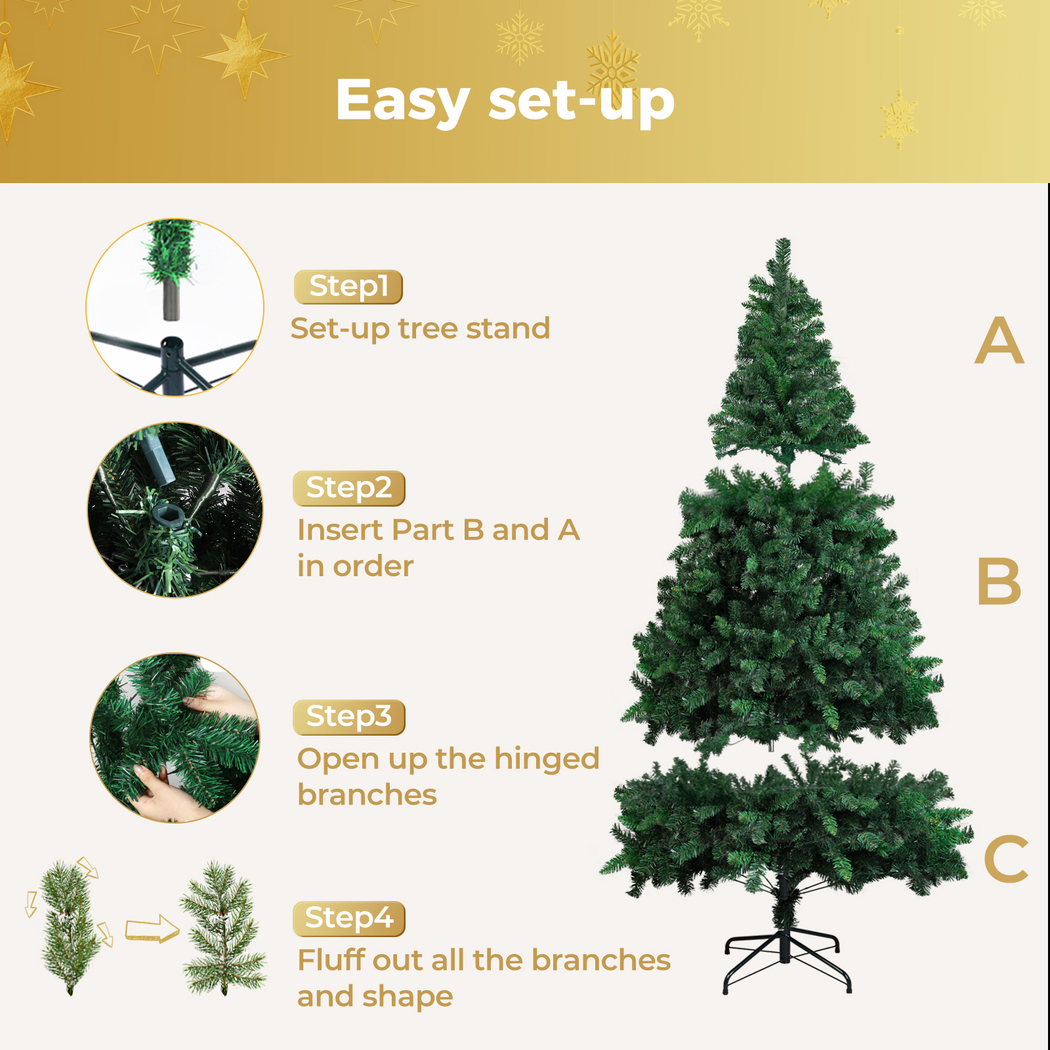 Santaco Christmas Tree 1.5M 1.8M 2.1M LED Light Slim Fibre Optic Storage Bag - Picture 137 of 235