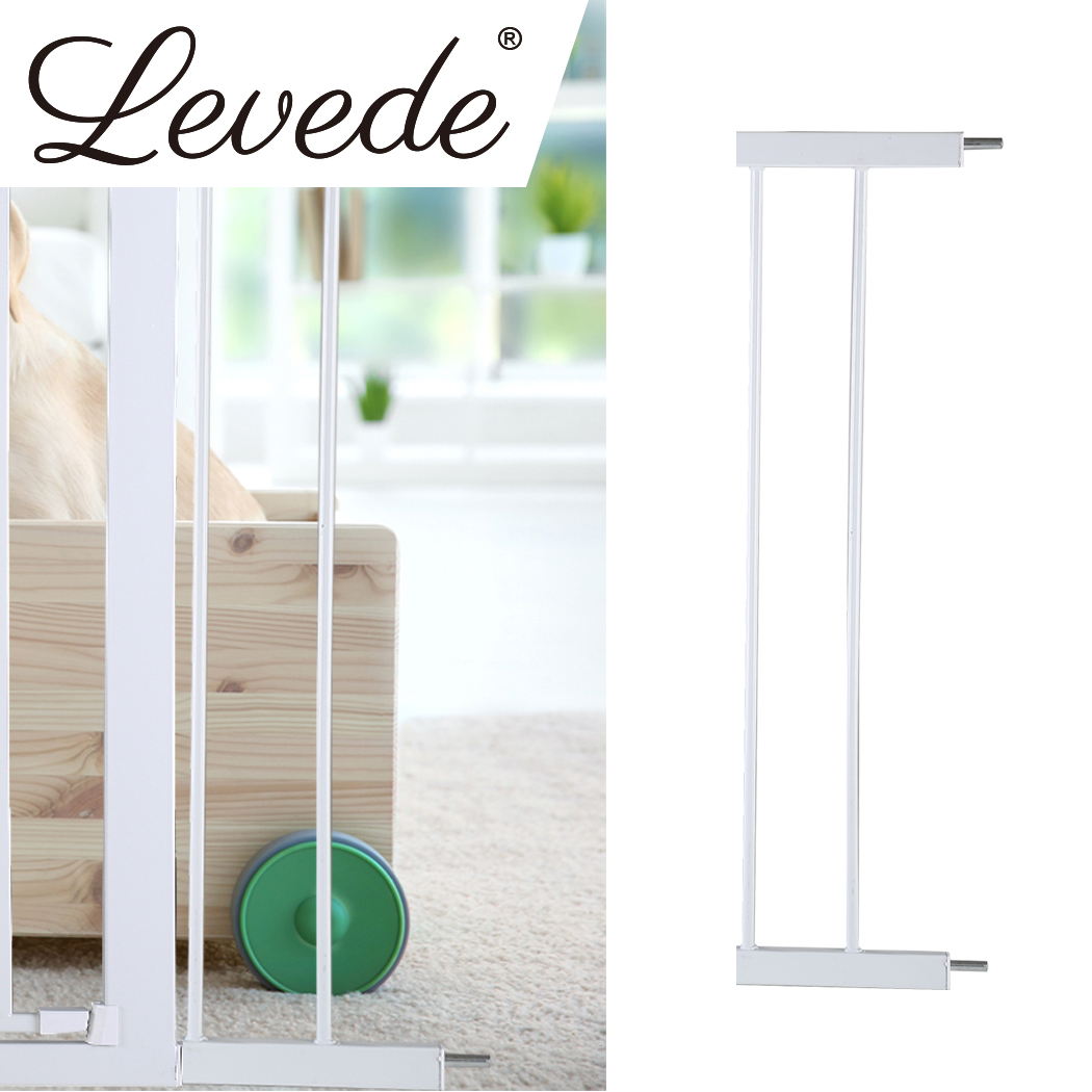 Levede Baby Safety Gate Adjustable Pet Stair Barrier 10cm Door Extension White