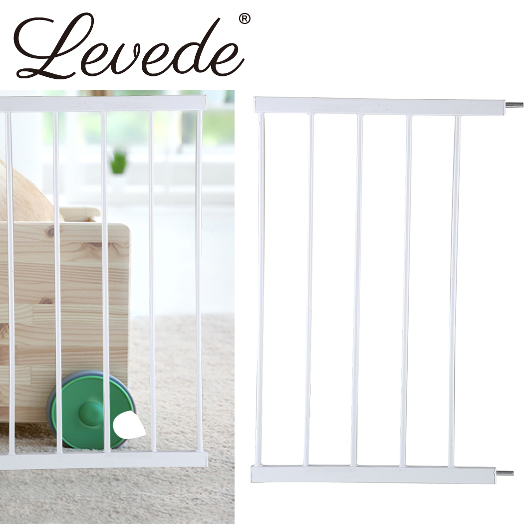 Levede Baby Safety Gate Adjustable Pet Stair Barrier 45cm Door Extension White