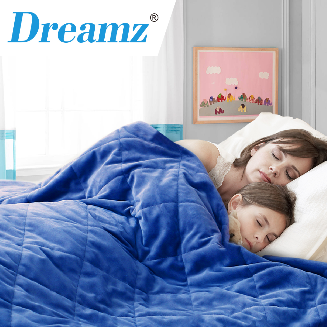 DreamZ 5KG Anti Anxiety Weighted Blanket Gravity Blankets Royal Blue Colour
