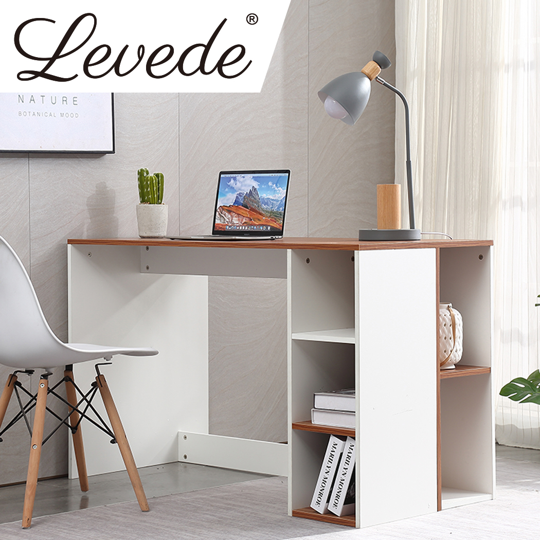 Levede Computer Desk Desks Home Office Desk Study Wood Space Saver Storage