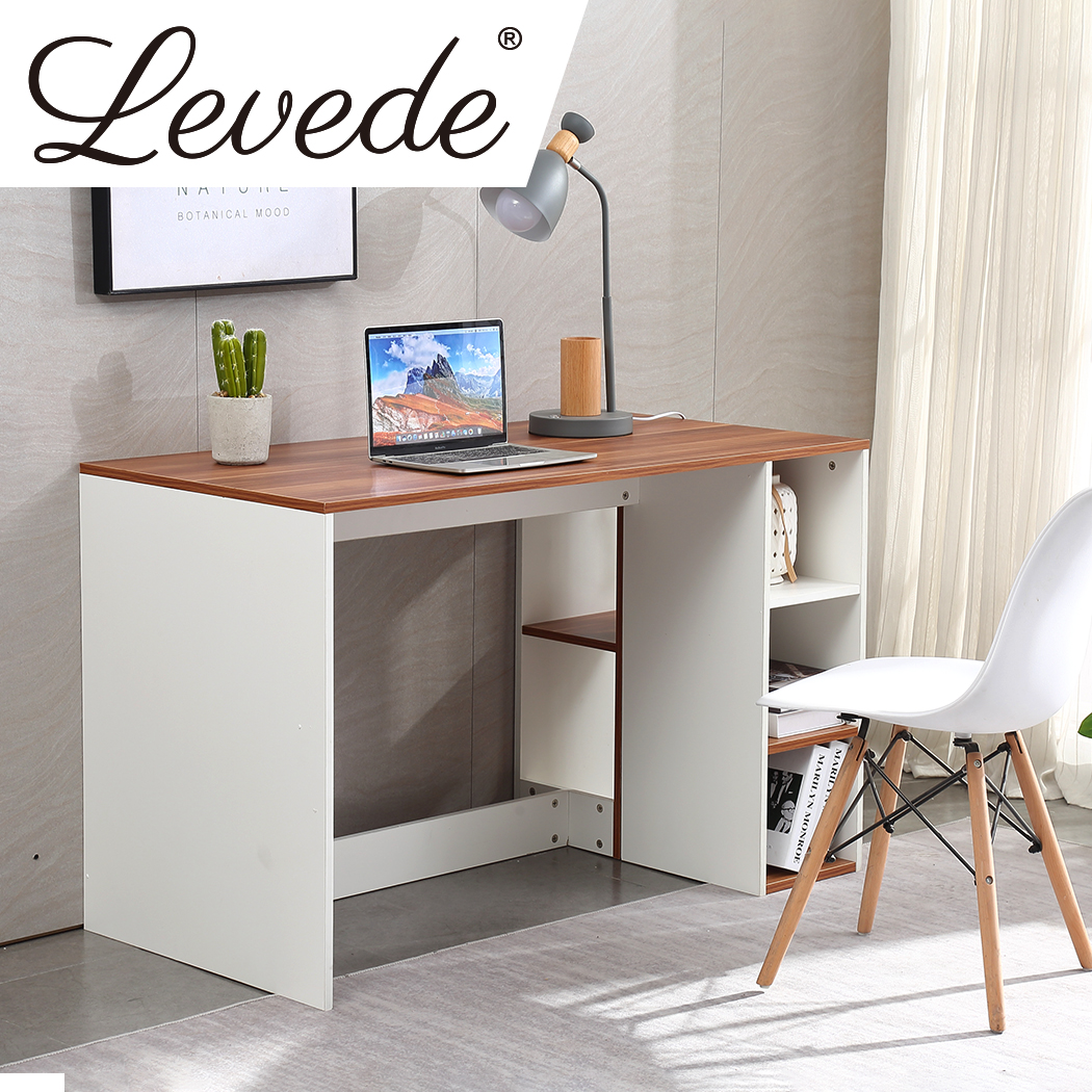 Levede Computer Desk Desks Home Office Desk Study Wood Space Saver Storage