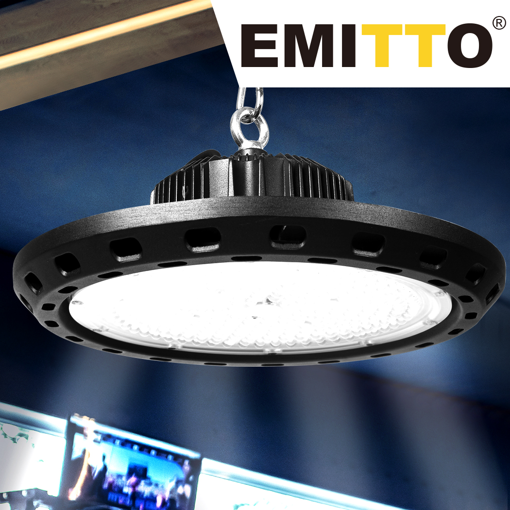 EMITTO UFO High Bay LED Lights 200W Workshop Lamp Industrial Shed Warehouse Factory