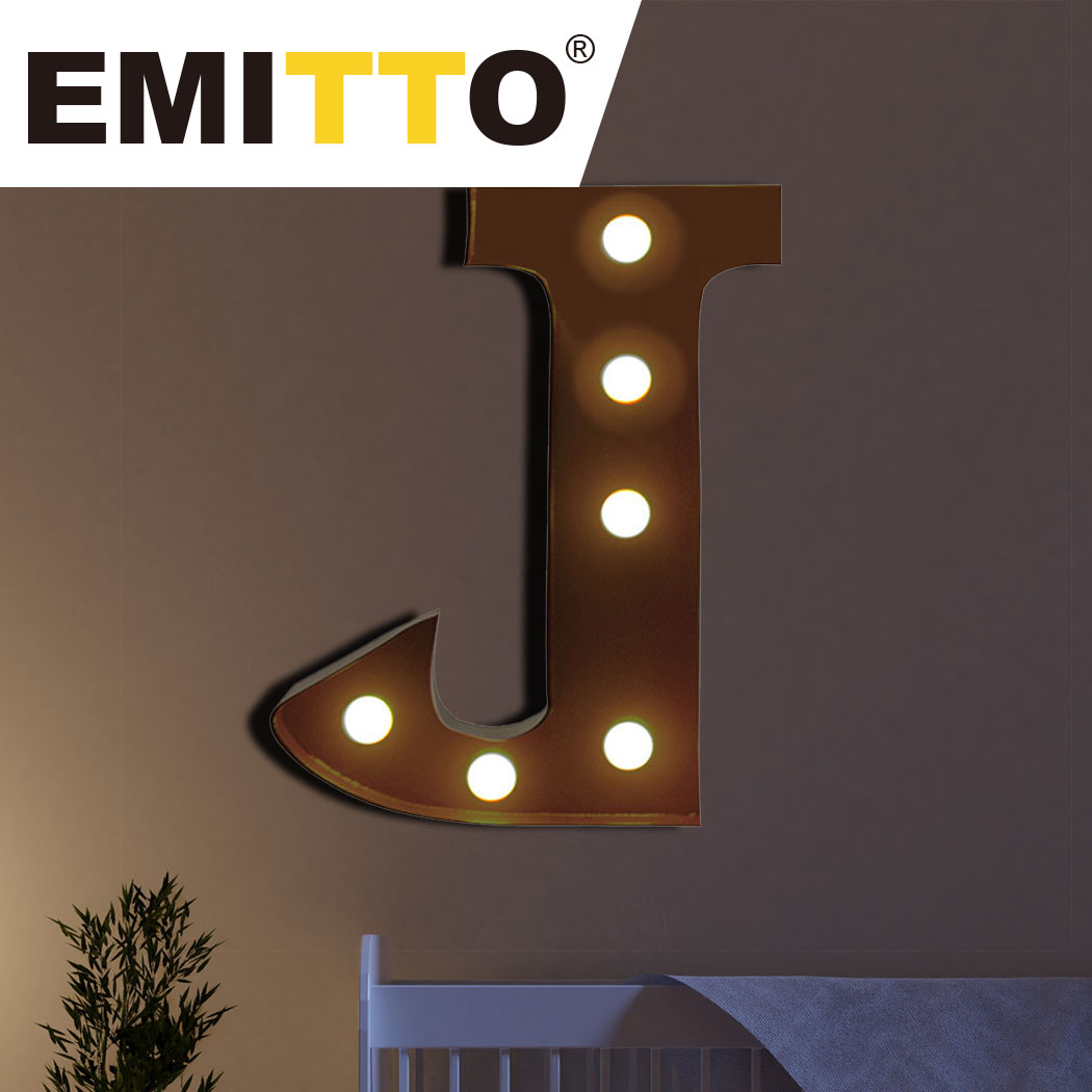 LED Metal Letter Lights Free Standing Hanging Marquee Event Party D?cor Letter J