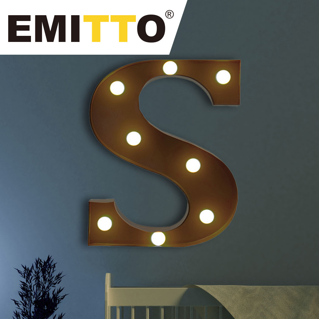 LED Metal Letter Lights Free Standing Hanging Marquee Event Party D?cor Letter S