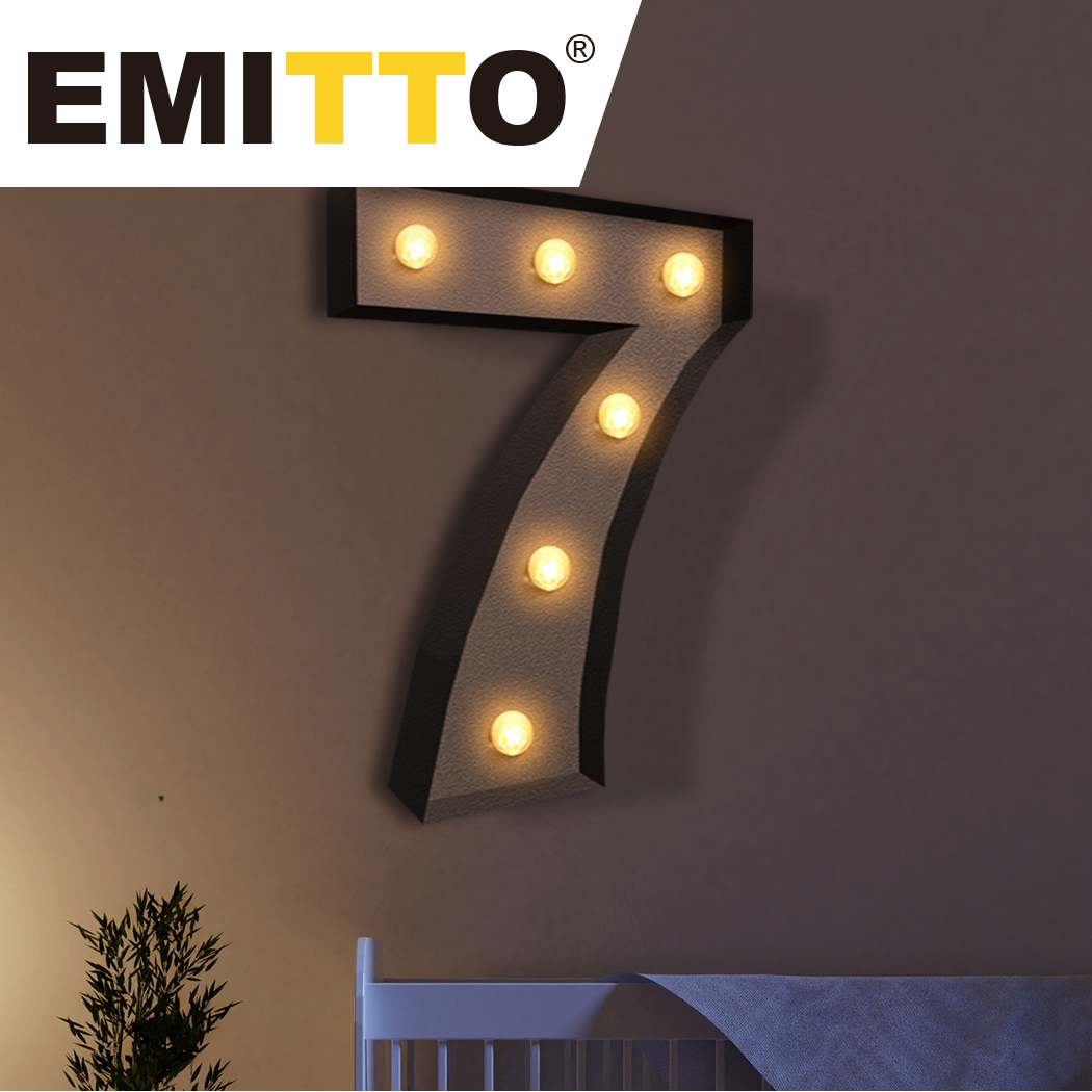 LED Metal Number Lights Free Standing Hanging Marquee Event Party D?cor Number 7