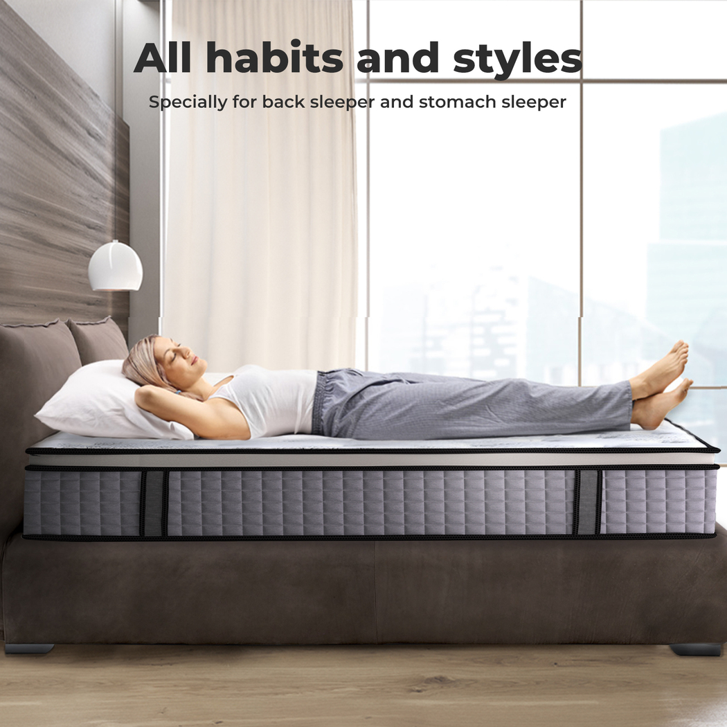Dreamz Mattress Queen Double King Single Pocket Spring Firm Foam Euro Top Latex - Picture 56 of 417