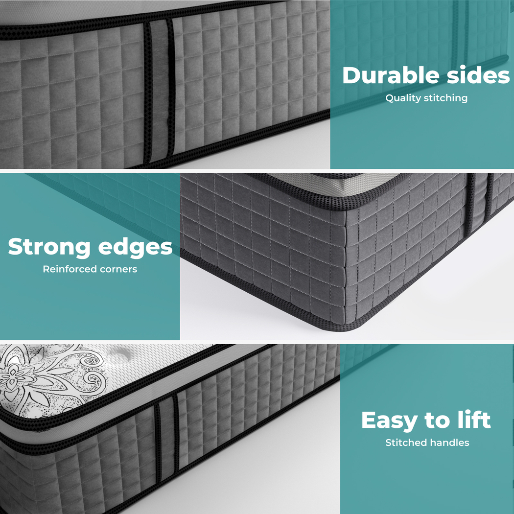 Dreamz Mattress Queen Double King Single Pocket Spring Firm Foam Euro Top Latex - Picture 58 of 417